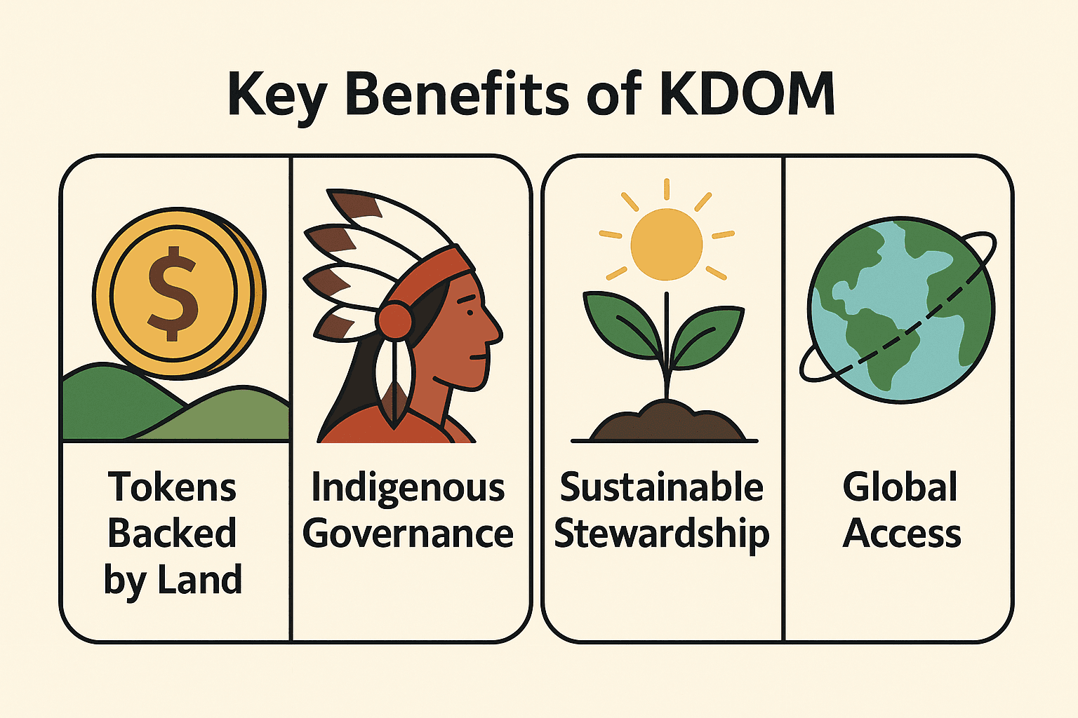 A conceptual image representing Kdom's vision